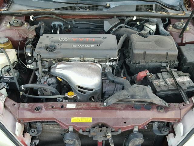 4T1BE32K54U328504 - 2004 TOYOTA CAMRY LE RED photo 7