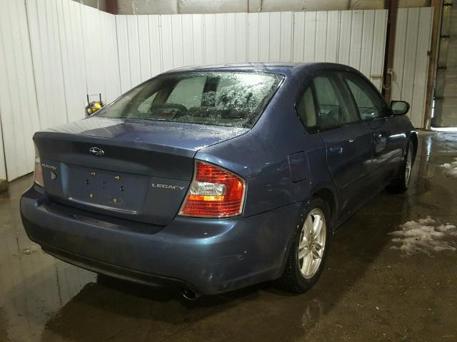 4S3BL616657212387 - 2005 SUBARU LEGACY 2.5 BLUE photo 4