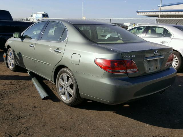 JTHBA30G055090537 - 2005 LEXUS ES 330 GREEN photo 3