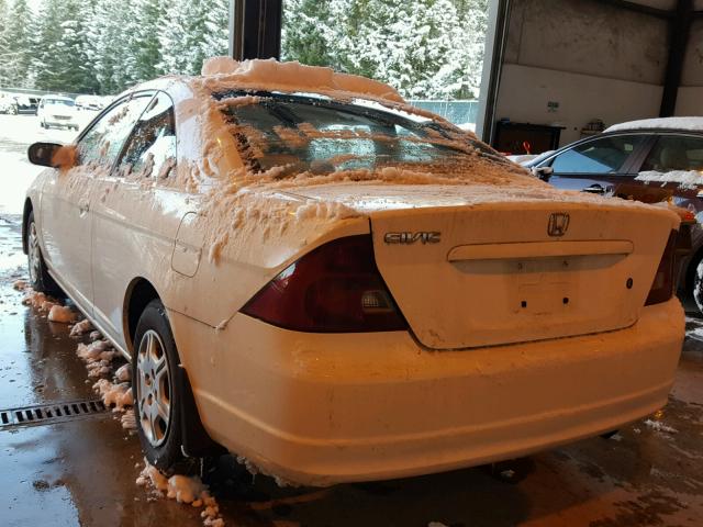 1HGEM22552L073012 - 2002 HONDA CIVIC LX WHITE photo 3