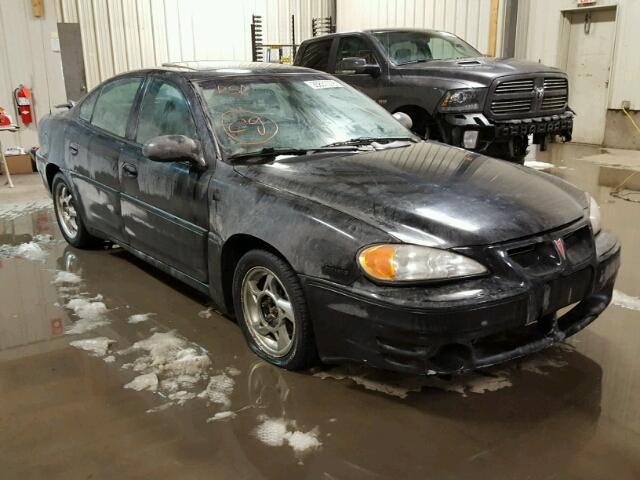 1G2NW52E52M684389 - 2002 PONTIAC GRAND AM G BLACK photo 1