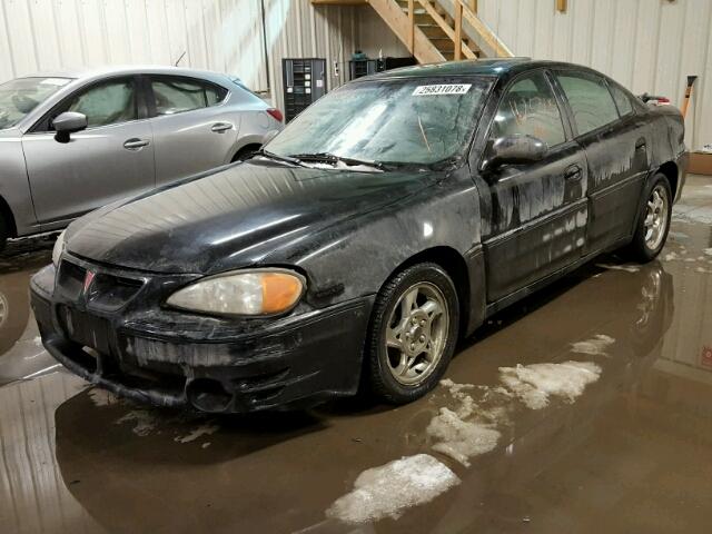 1G2NW52E52M684389 - 2002 PONTIAC GRAND AM G BLACK photo 2