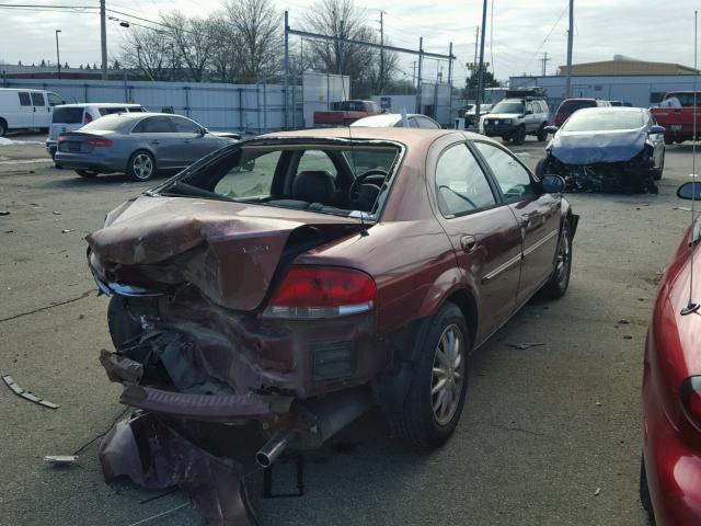 1C3EL56R92N168472 - 2002 CHRYSLER SEBRING LX RED photo 4