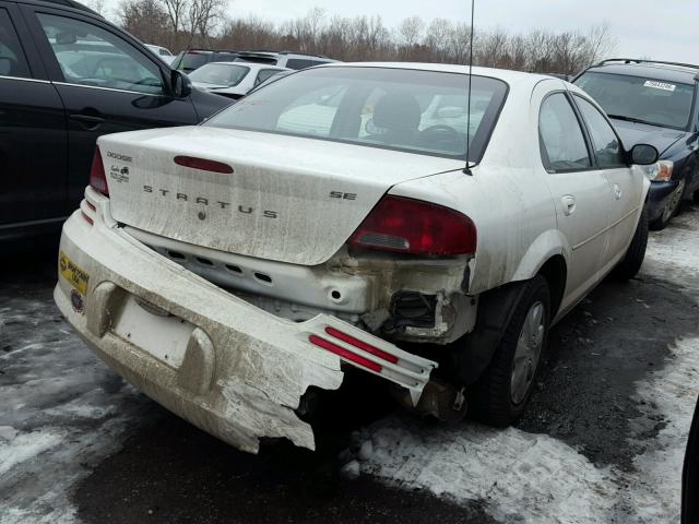 1B3EL36X22N206382 - 2002 DODGE STRATUS SE WHITE photo 4