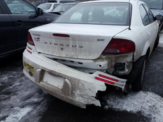 1B3EL36X22N206382 - 2002 DODGE STRATUS SE WHITE photo 9