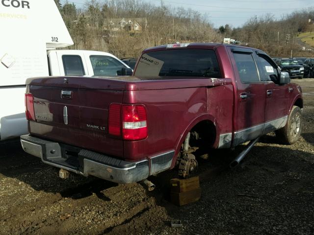 5LTPW18566FJ05549 - 2006 LINCOLN MARK LT MAROON photo 4