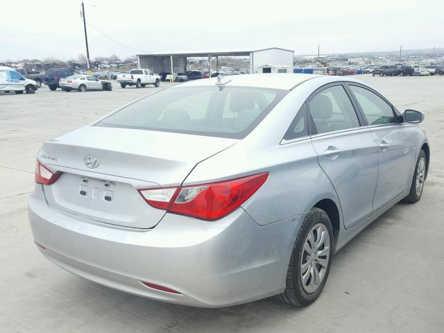 5NPEB4AC2CH428983 - 2012 HYUNDAI SONATA GLS SILVER photo 4