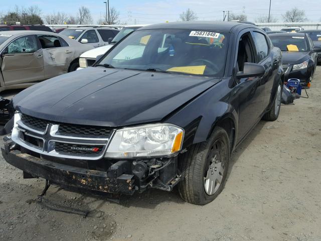 1C3CDZAB5DN710045 - 2013 DODGE AVENGER SE BLACK photo 2