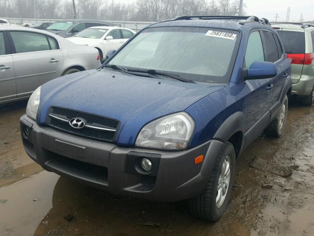 KM8JN72D78U844504 - 2008 HYUNDAI TUCSON SE BLUE photo 2