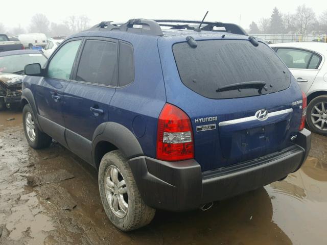 KM8JN72D78U844504 - 2008 HYUNDAI TUCSON SE BLUE photo 3