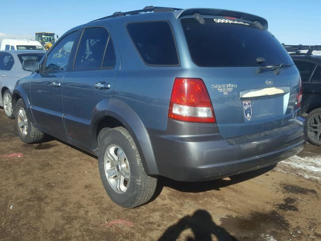 KNDJC733535150011 - 2003 KIA SORENTO EX BLUE photo 3