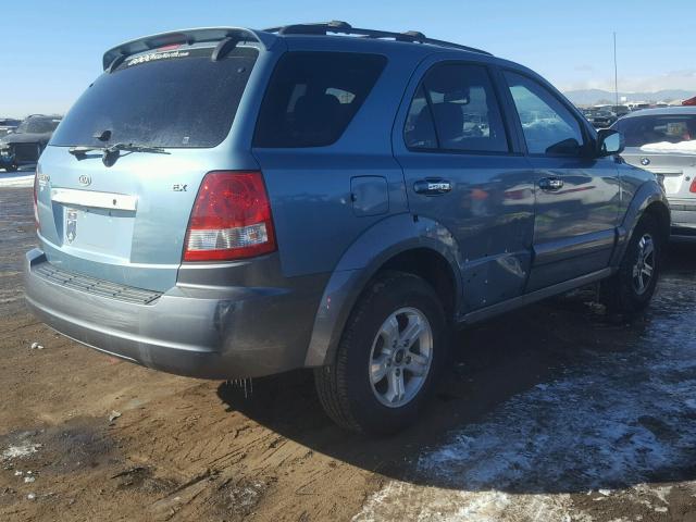 KNDJC733535150011 - 2003 KIA SORENTO EX BLUE photo 4