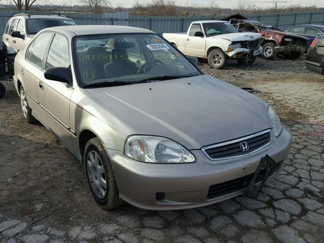 1HGEJ6675YL026132 - 2000 HONDA CIVIC LX BEIGE photo 1