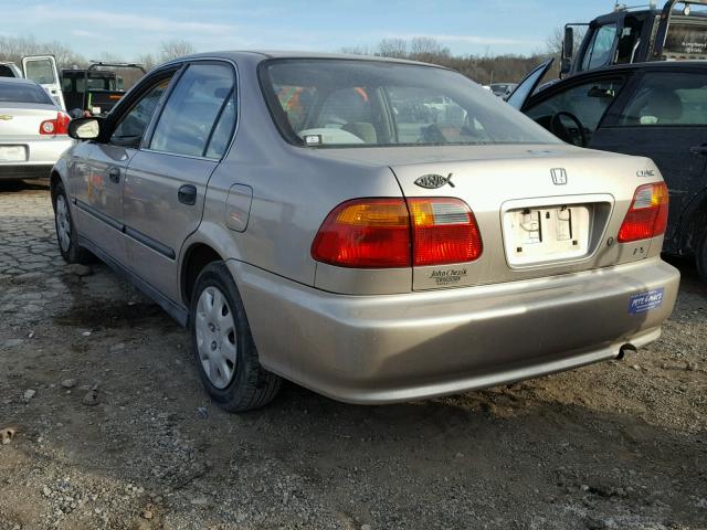 1HGEJ6675YL026132 - 2000 HONDA CIVIC LX BEIGE photo 3