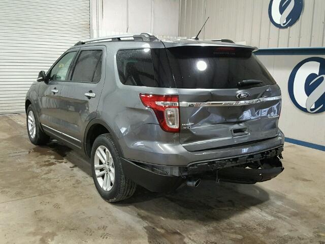 1FM5K7D80EGC20094 - 2014 FORD EXPLORER X GRAY photo 3