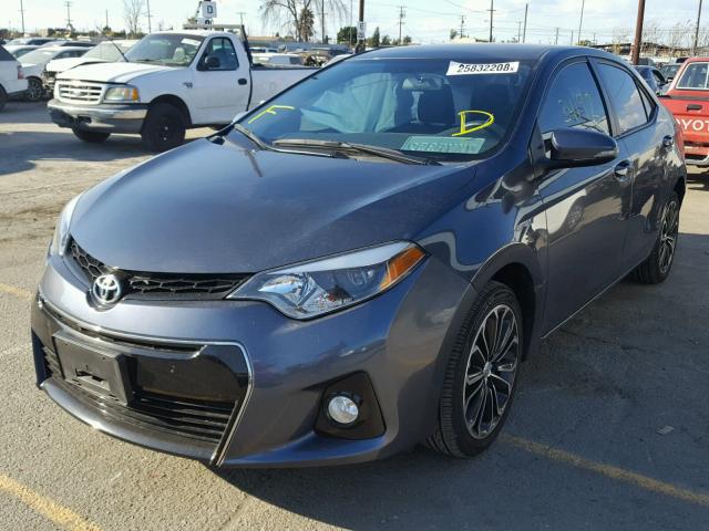 5YFBURHEXFP311015 - 2015 TOYOTA COROLLA L GRAY photo 2