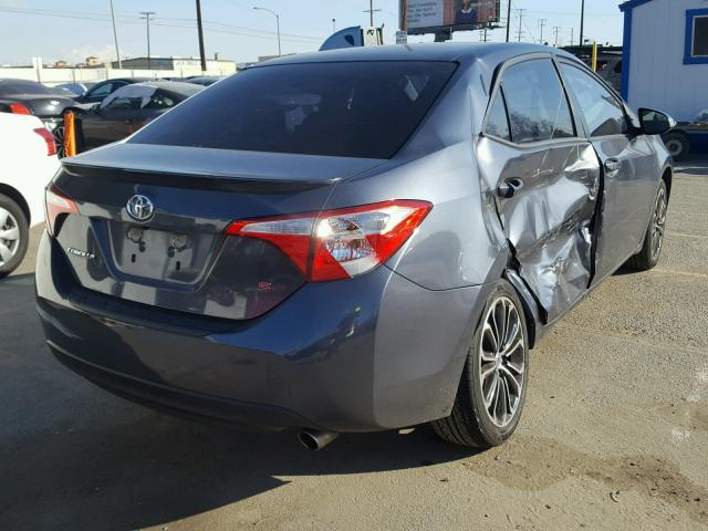 5YFBURHEXFP311015 - 2015 TOYOTA COROLLA L GRAY photo 4