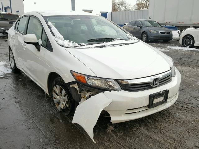 19XFB2F54CE058496 - 2012 HONDA CIVIC LX WHITE photo 1