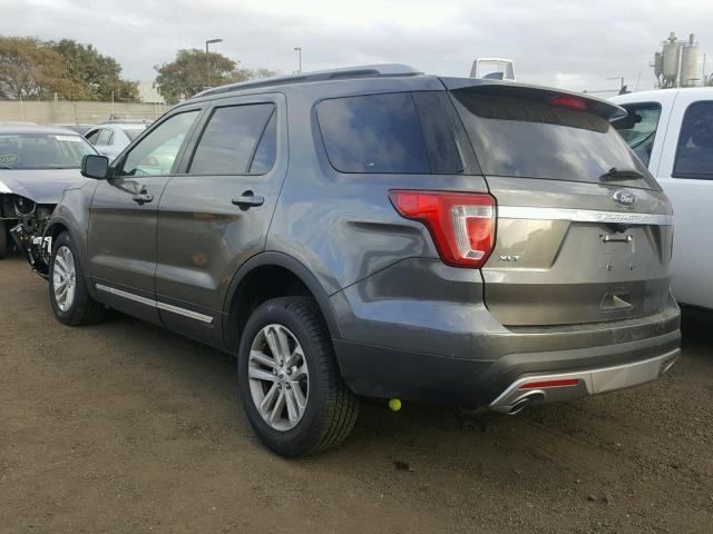 1FM5K7D85HGD89869 - 2017 FORD EXPLORER X CHARCOAL photo 3