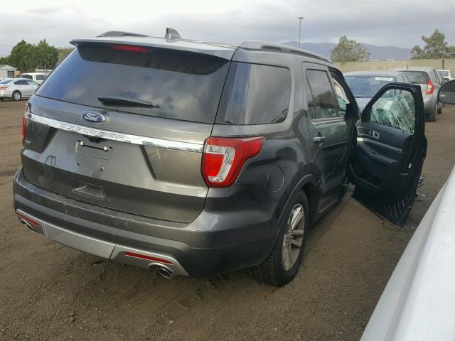 1FM5K7D85HGD89869 - 2017 FORD EXPLORER X CHARCOAL photo 4