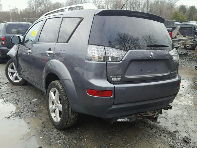 JA4MT41X37U008103 - 2007 MITSUBISHI OUTLANDER GRAY photo 3