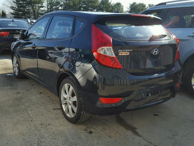 KMHCU5AEXCU011539 - 2012 HYUNDAI ACCENT GLS BLACK photo 3