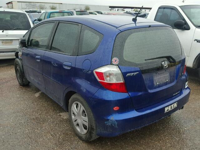 JHMGE88289S051931 - 2009 HONDA FIT BLUE photo 3