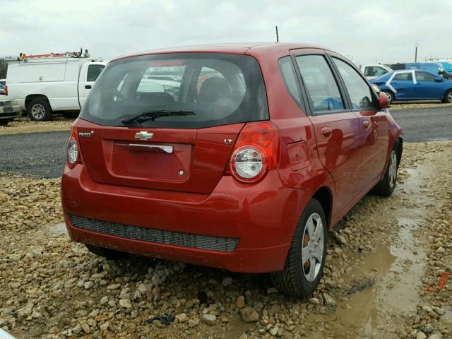 KL1TD6DE7AB122992 - 2010 CHEVROLET AVEO LS 红色 照片 4