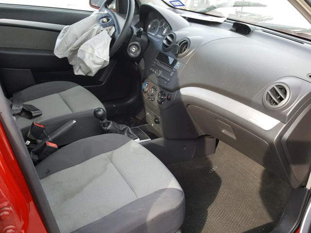 KL1TD6DE7AB122992 - 2010 CHEVROLET AVEO LS 红色 照片 5