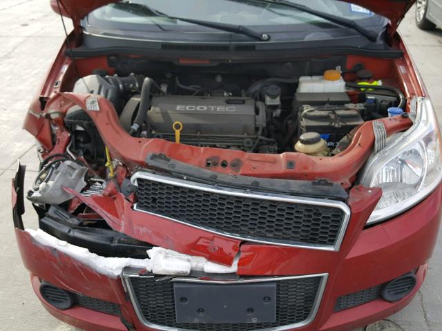 KL1TD6DE7AB122992 - 2010 CHEVROLET AVEO LS 红色 照片 7