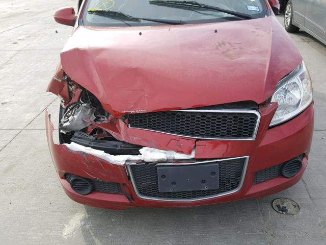 KL1TD6DE7AB122992 - 2010 CHEVROLET AVEO LS 红色 照片 9