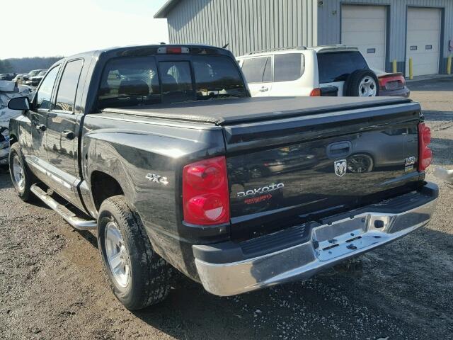 1D7HW58N68S633249 - 2008 DODGE DAKOTA QUA BLACK photo 3