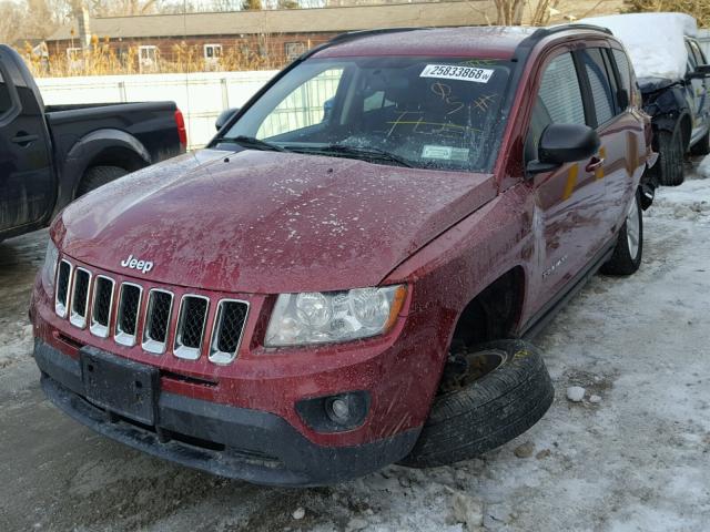 1C4NJDBB3CD663570 - 2012 JEEP COMPASS SP RED photo 2