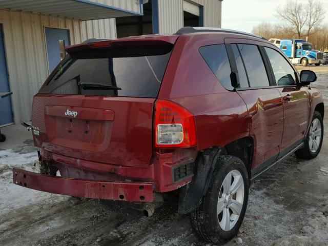 1C4NJDBB3CD663570 - 2012 JEEP COMPASS SP RED photo 4