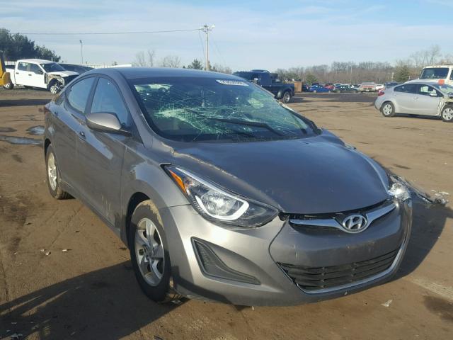 5NPDH4AE2EH480564 - 2014 HYUNDAI ELANTRA SE GRAY photo 1