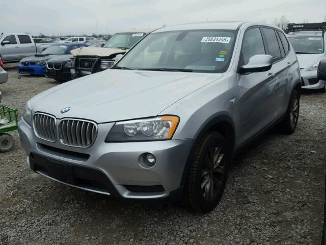 5UXWX9C57D0A30654 - 2013 BMW X3 XDRIVE2 SILVER photo 2