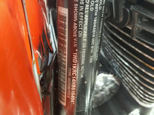 1HD1KRC14HB616404 - 2017 HARLEY-DAVIDSON FLHXS STRE ORANGE photo 10