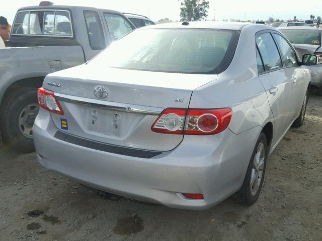 5YFBU4EE8CP007684 - 2012 TOYOTA COROLLA BA SILVER photo 4