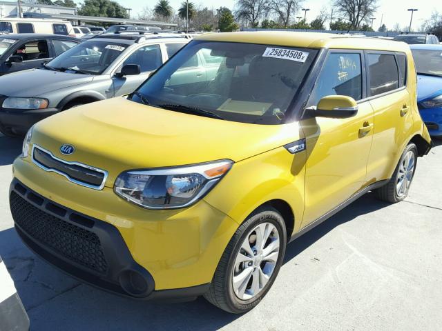 KNDJP3A58E7062031 - 2014 KIA SOUL + YELLOW photo 2