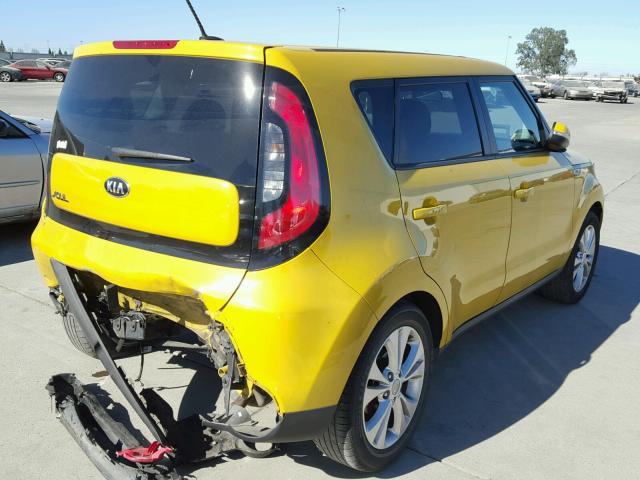 KNDJP3A58E7062031 - 2014 KIA SOUL + YELLOW photo 4