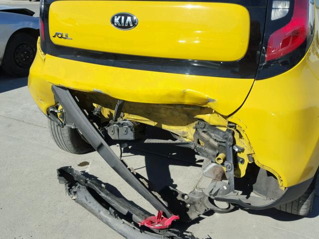 KNDJP3A58E7062031 - 2014 KIA SOUL + YELLOW photo 9