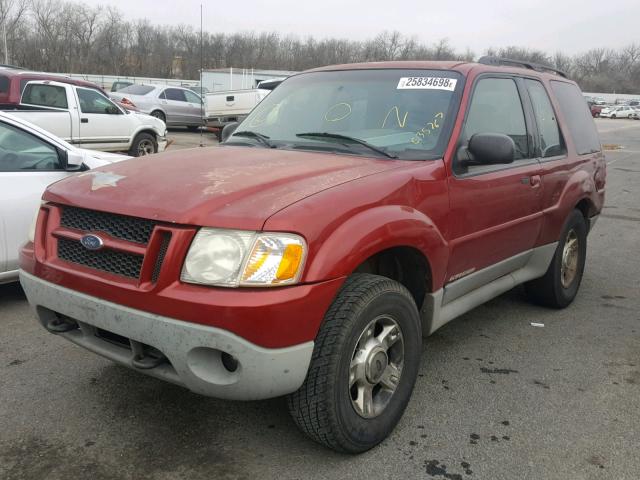 1FMYU70E31UC35767 - 2001 FORD EXPLORER S MAROON photo 2