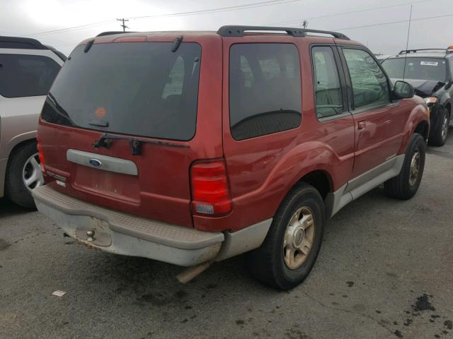 1FMYU70E31UC35767 - 2001 FORD EXPLORER S MAROON photo 4