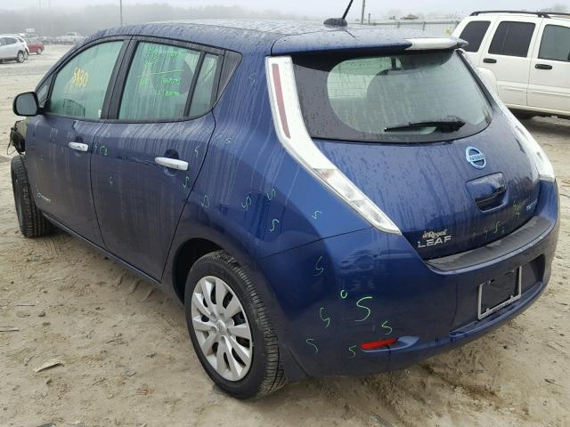 1N4BZ0CP2HC310772 - 2017 NISSAN LEAF S BLUE photo 3