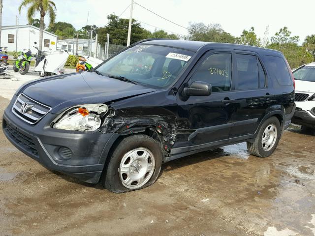 SHSRD68586U405346 - 2006 HONDA CR-V LX BLACK photo 2