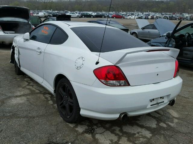 KMHHN65F96U190186 - 2006 HYUNDAI TIBURON GT WHITE photo 3