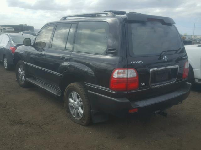 JTJHT00W023514573 - 2002 LEXUS LX 470 BLACK photo 3