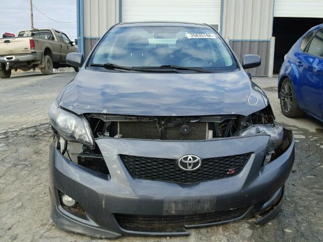 2T1BU4EE6AC447724 - 2010 TOYOTA COROLLA BA GRAY photo 9