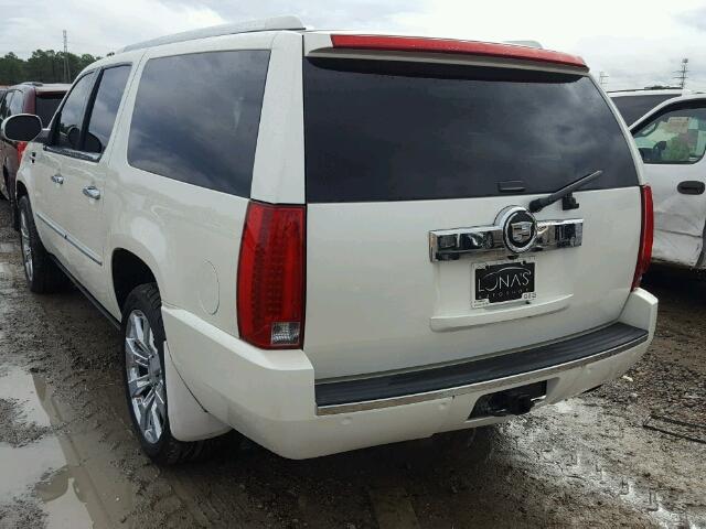 1GYUCJEFXAR256245 - 2010 CADILLAC ESCALADE E WHITE photo 3