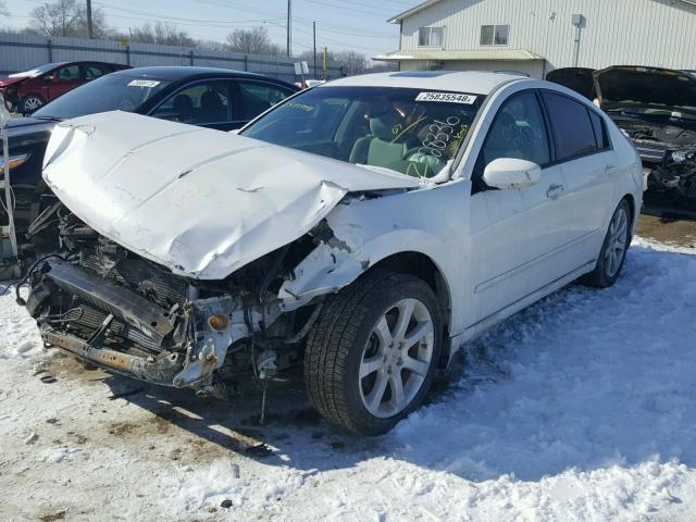 1N4BA41E77C845076 - 2007 NISSAN MAXIMA SE WHITE photo 2